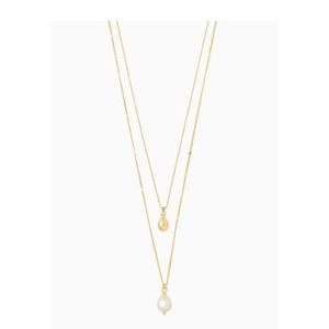 Delicate Double Pearl Pendant